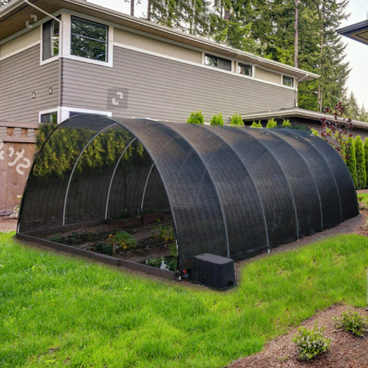 60% Shade Panel 12ft Width with Grommets , Black