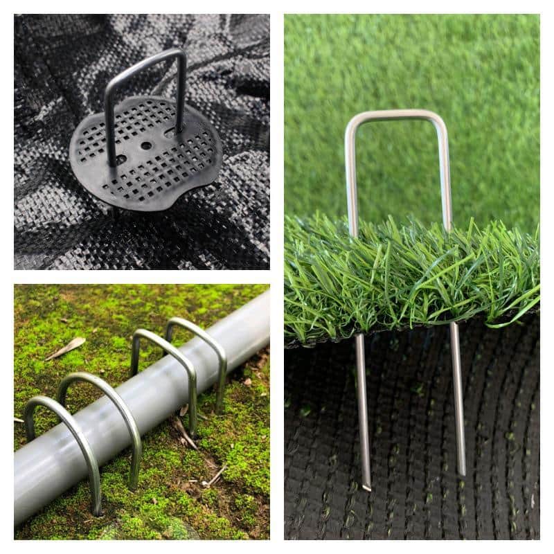 1.57 in. x 8 in. Galvanized Landscape Staples Stake, 11-Gauge, Silver, Metal Weedmat Stake Pins