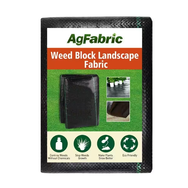 3.2oz Woven weed barrier 5ft Width Black