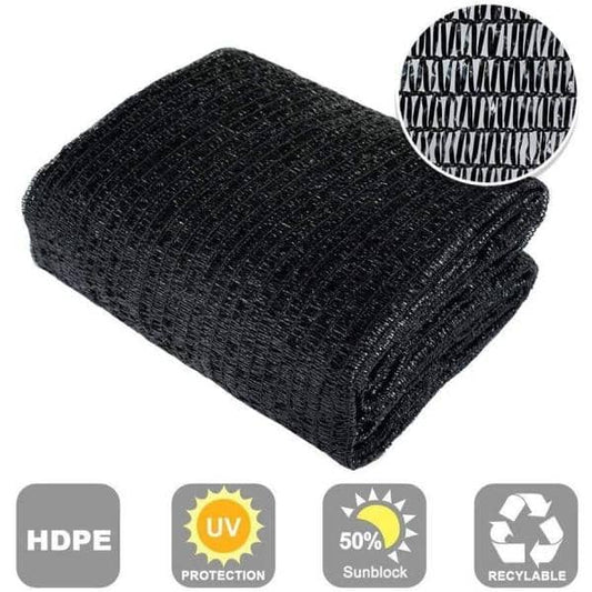 50% Shade Cut Edge 20ft Width，Black