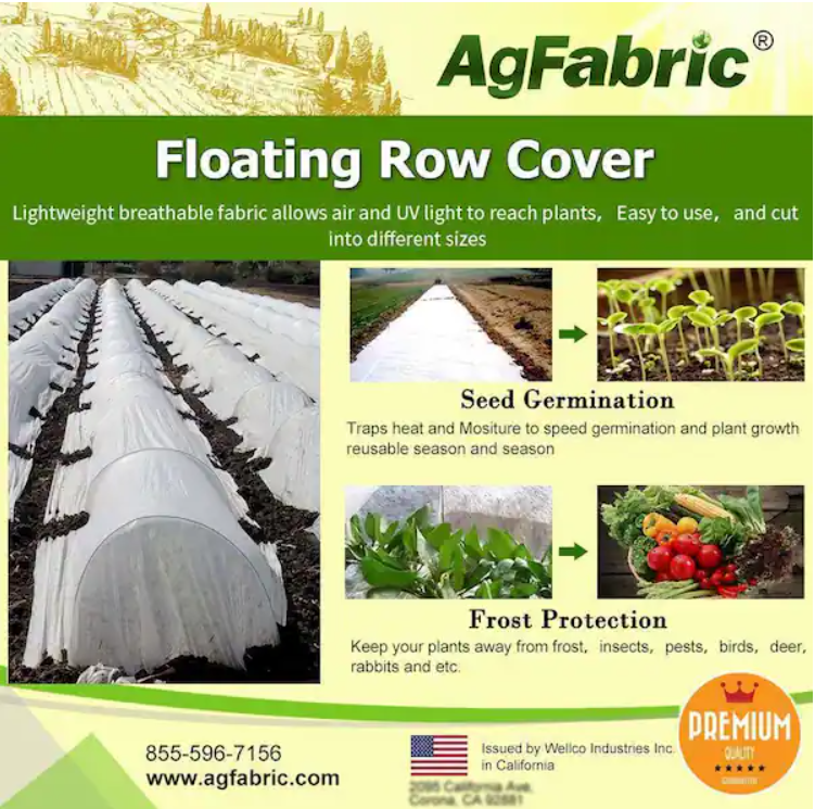 1.5oz Row Cover 14ftx50ft Width, White