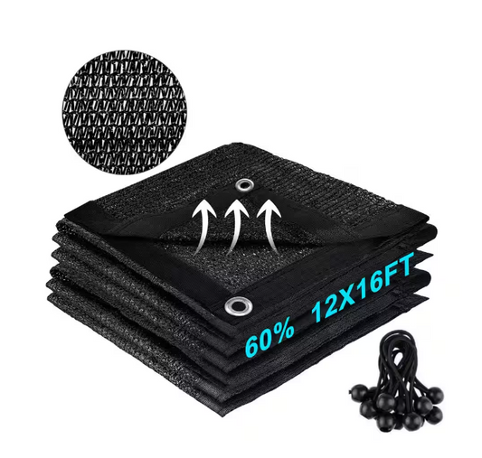 Shade Panel  with Grommets,Black 60% 12*16/10*18