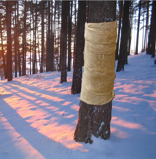 7.7 oz. 5.3 ft Width Natural Burlap Fabric for Weed Barrier, Raised Bed, Seed Cover, Tree Wrap Burlap