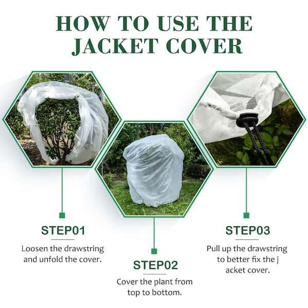 1.5oz 96inx96in Shrub Jacket Rectangle Plantprotecting Bag With Zipper