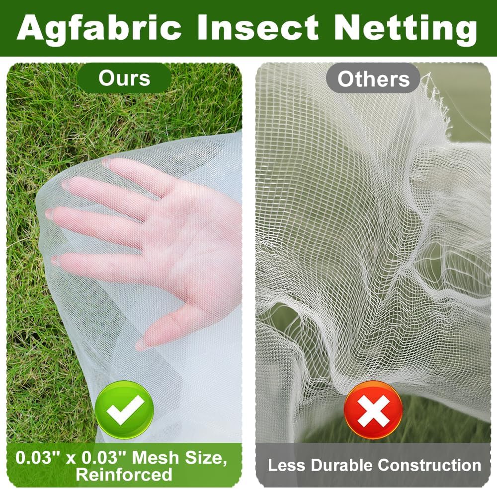 Insect barrier netting, 5ft Width, White