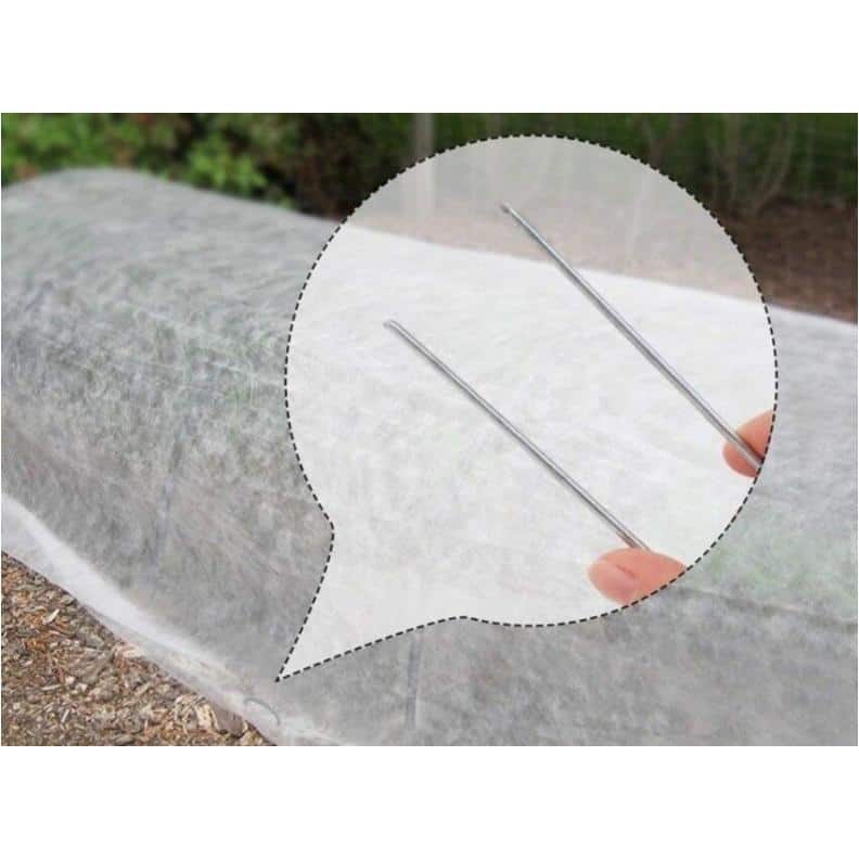 1.57 in. x 8 in. Galvanized Landscape Staples Stake, 11-Gauge, Silver, Metal Weedmat Stake Pins
