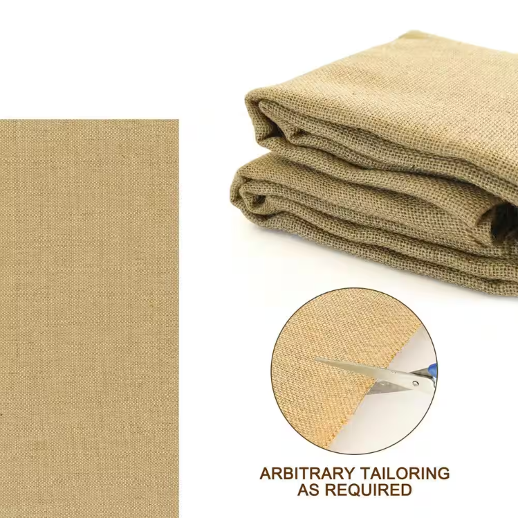 40in Width Gardening Burlap Roll - Natural Burlap Fabric for Weed Barrier, Tree Wrap Burlap, Rustic Party Decor