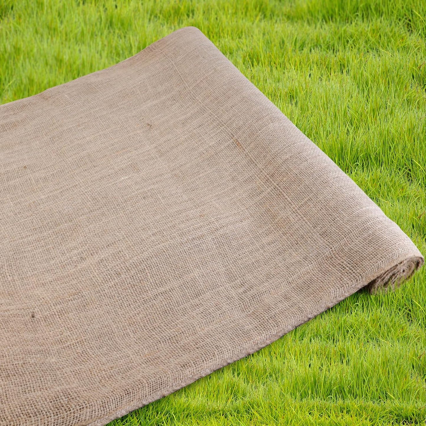 7.5oz. 63in Width Natural Burlap Fabric