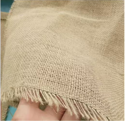 7.7 oz. 5.3 ft Width Natural Burlap Fabric for Weed Barrier, Raised Bed, Seed Cover, Tree Wrap Burlap