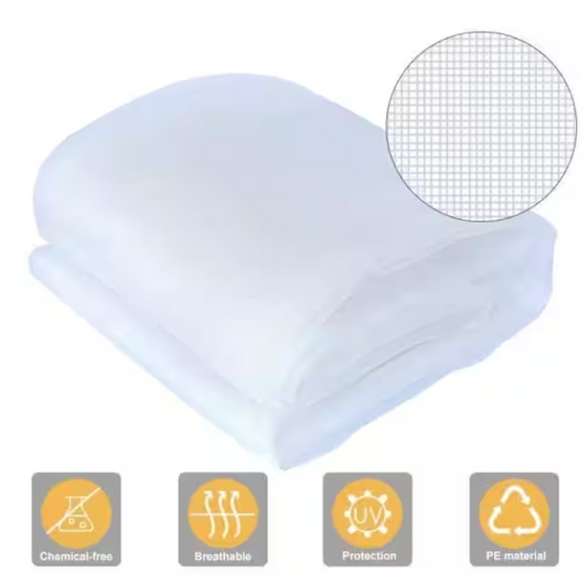 Insect barrier netting, 6.5ft Width, White