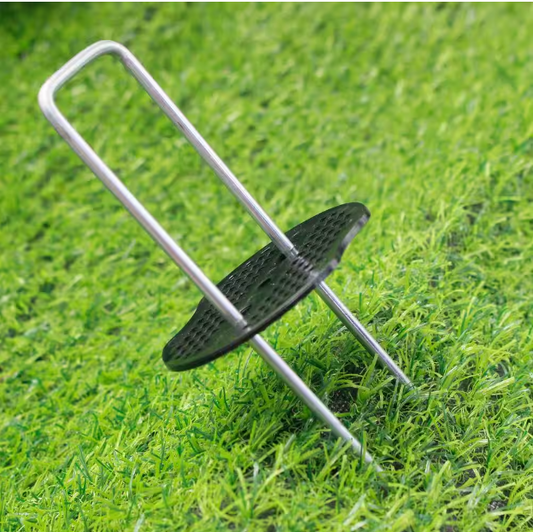 1 in. x 6 in. /1.57in. x 4 in. Galvanized Landscape Staples Stake 11-Gauge Silver, Metal Weedmat Stake Pins