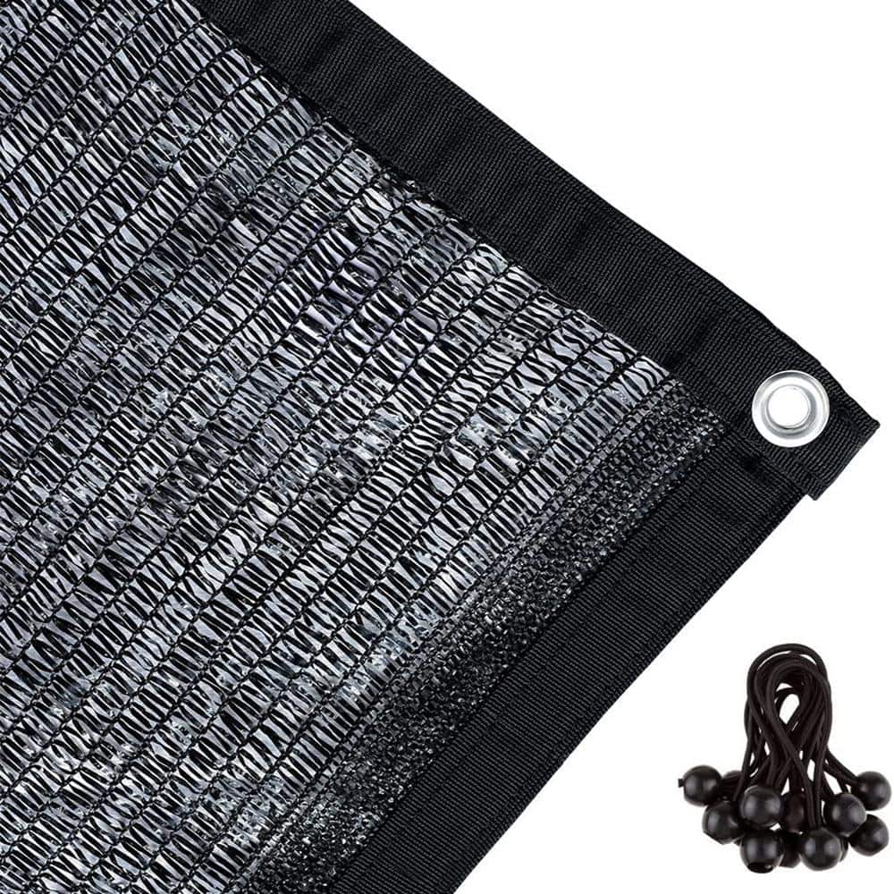 50% Shade Panel 12ft Width with Grommets, Black