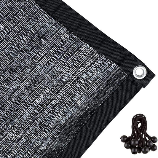 50% Shade Panel 12ft Width with Grommets, Black